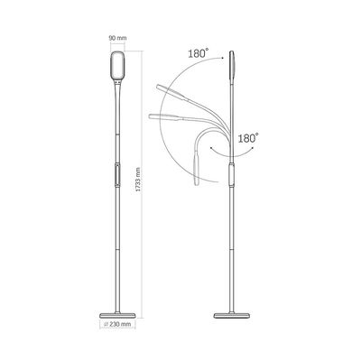 Торшер VIDEX LED 14W чорний