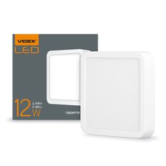 LED світильник VIDEX накладний квадрат 12W